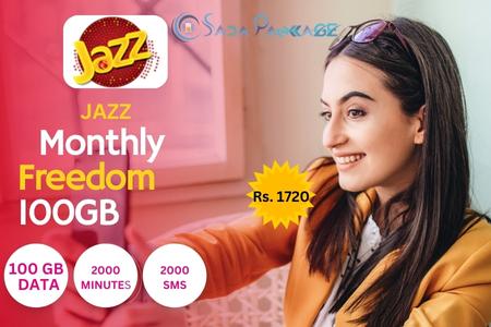 Jazz Monthly Freedom 100GB Package Price, Code & Details 2024